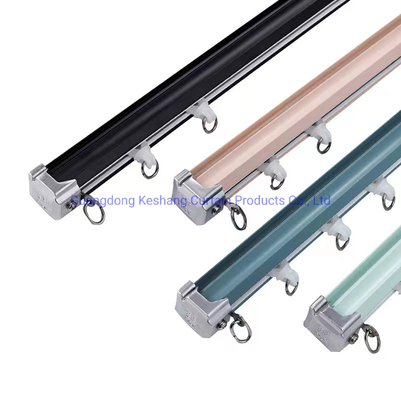 Magnetic Tight Closure Metal Plastic Overlapping Curtain Track Pulley System