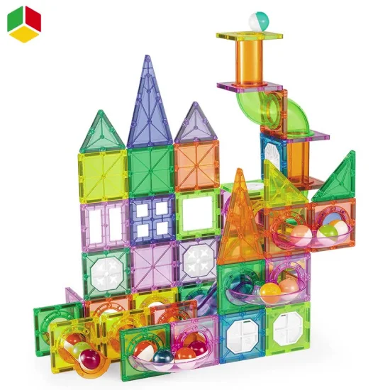 QS Education 119 PCS DIY Magnetblock Baukonstruktion Schlitzrohrschiene für Kindergeburtstagsspielzeug